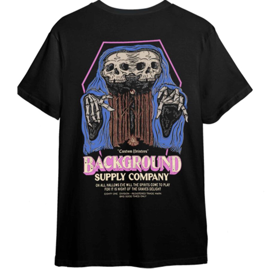 Twin skull Remera