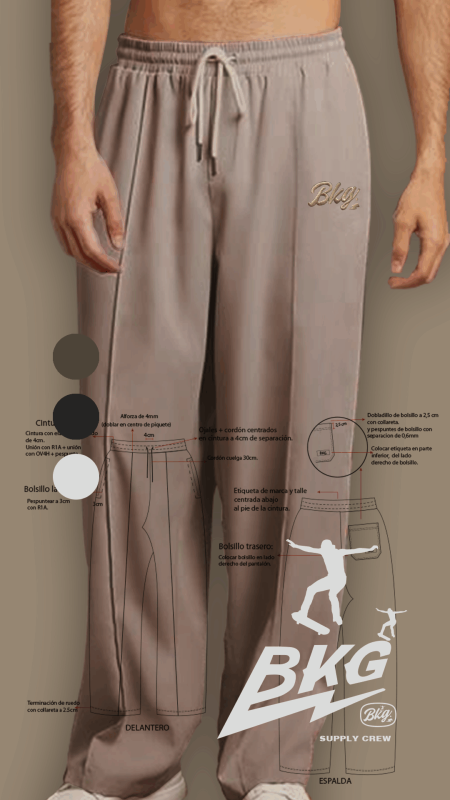 JOGGING BAGGY BROWN B®
