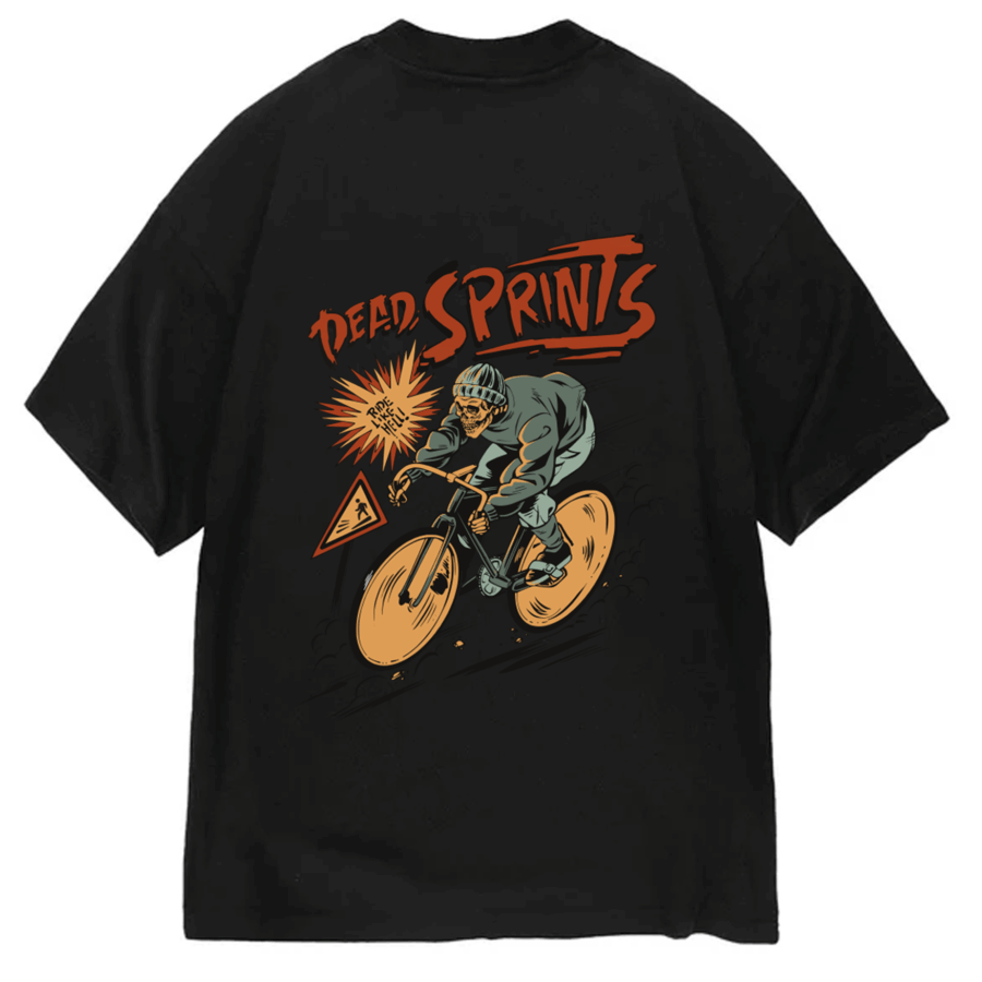 Remera Over biker skull